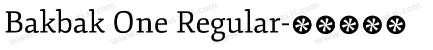 Bakbak One Regular字体转换
